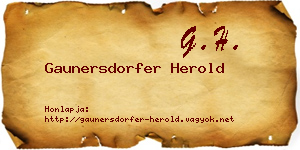 Gaunersdorfer Herold névjegykártya